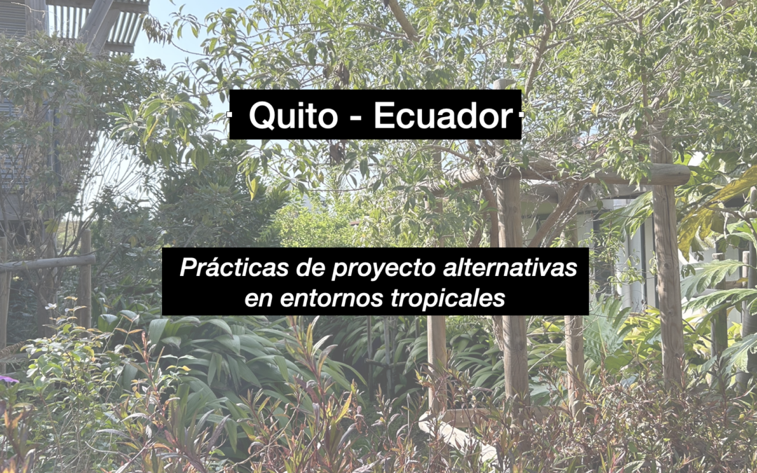 28 novembre 2024 :  Conférence en ligne avec l’école d’architecture de Quito en Equateur